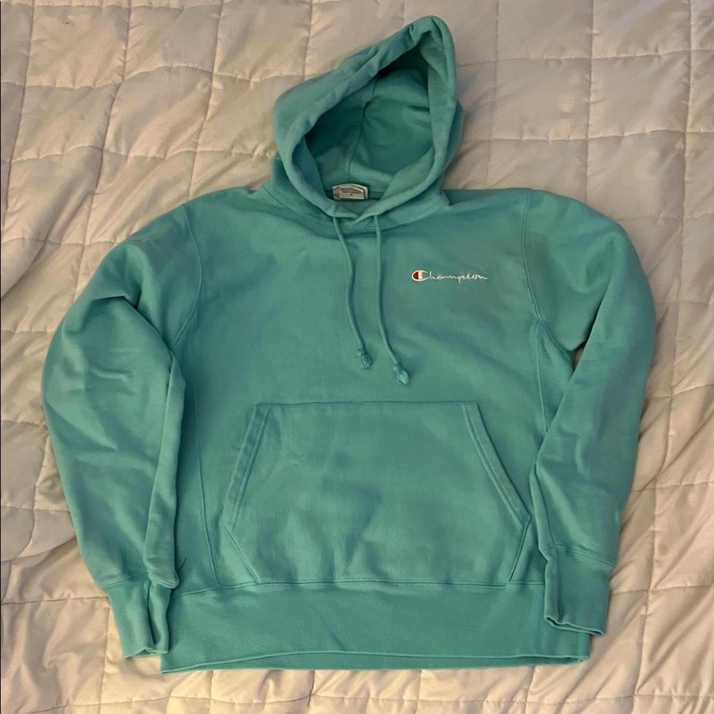 Men’s Champion Aqua Blue Hoodie